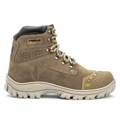 Bota Caterpillar 2190 Creme Nobuck Bico PVC Caterpillar Todos 5