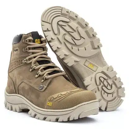 Bota Caterpillar 2190 Creme Nobuck Bico PVC Caterpillar Todos 4