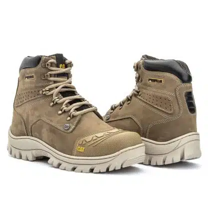 Bota Caterpillar 2190 Creme Nobuck Bico PVC Caterpillar Todos 7