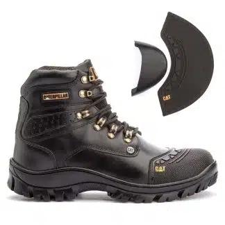 Bota Caterpillar 2190 Preto Látego Bico PVC Caterpillar Todos